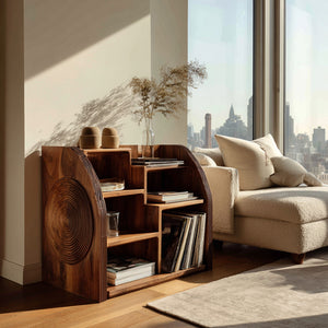 Modern Wooden Magazine Rack For Home Reading Corner