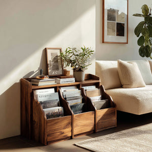 Modern Classic Wooden Magazine Rack For Home Decor