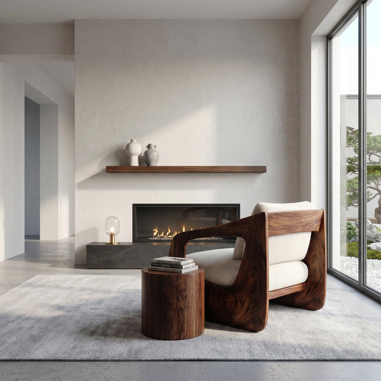 Contemporary Wooden Armchair For Cozy Living Room