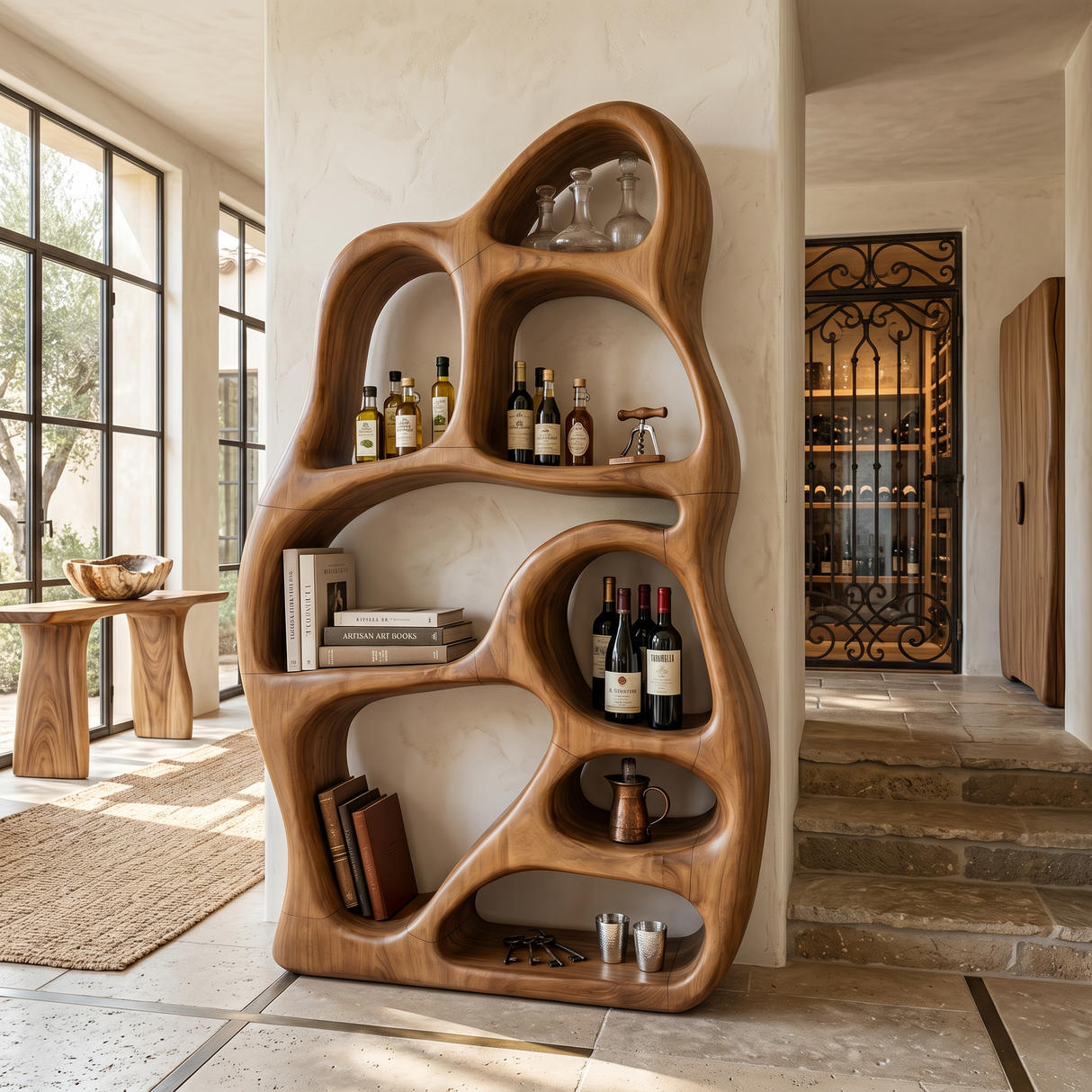 Minimalist Display Bookcase For Contemporary Lounge Area