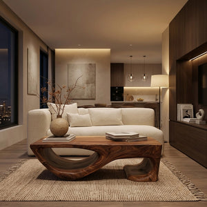 Minimal Curved Coffee Table For Living Room
