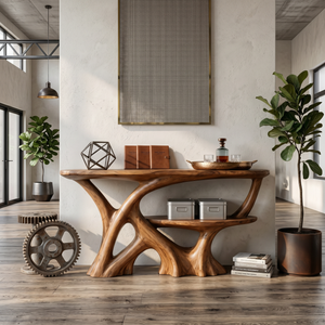 Organic Root Base Console Table Luxury Entryway