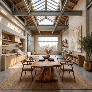 Modern Slab Dining Table For Formal Dining Room