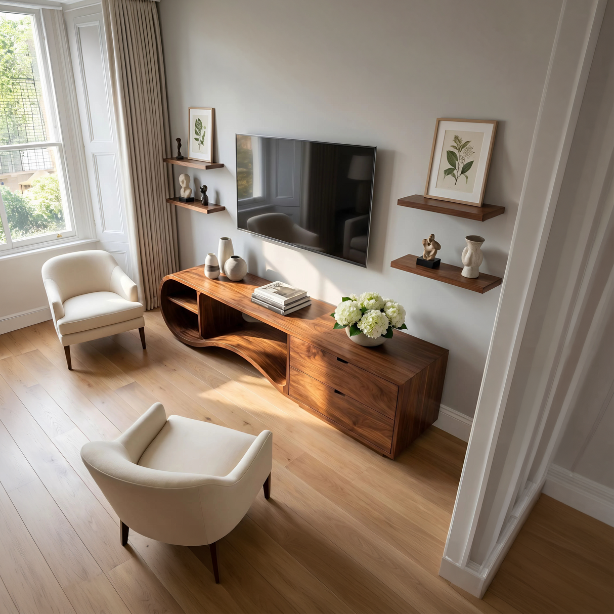 Contemporary Organic TV Cabinet For Living Room