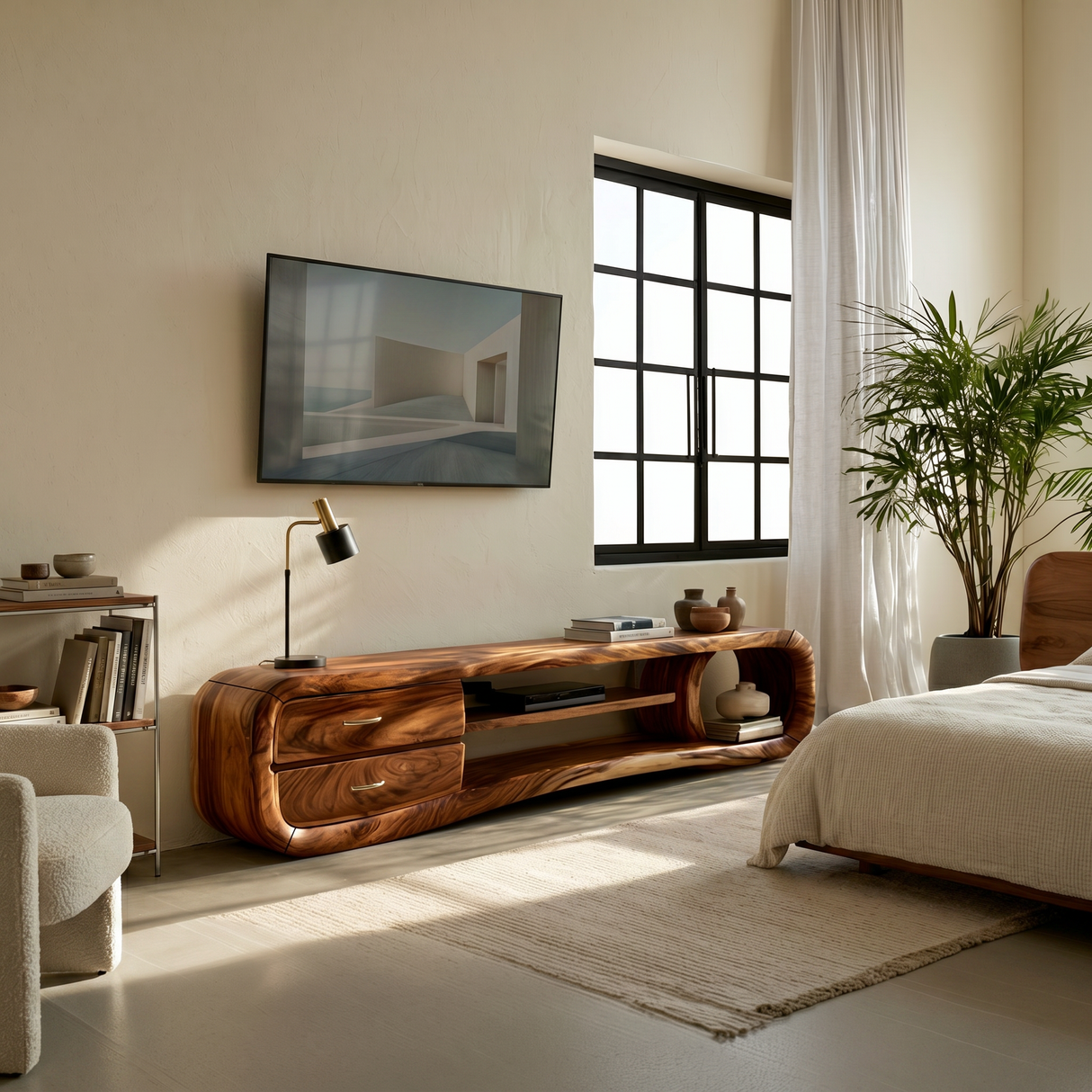 Luxury Media Console Contemporary Living Space