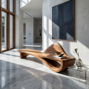 Luxury Curved Backrest Bench For Hallway