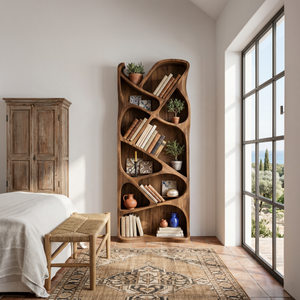 Mid Century Open Bookcase For Modern Interior
