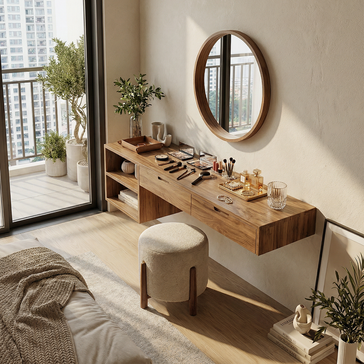 Organic Vanity Table Dressing Room Makeup Area Personal Space