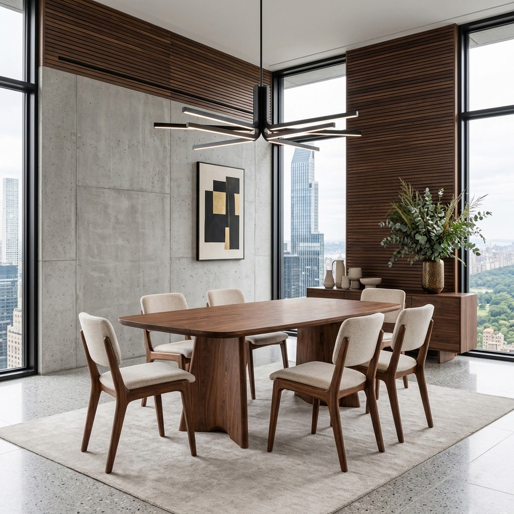 Modern Sculptural Dining Table For Dining Room