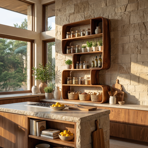 Organic Sculptural Bookshelf For Living Storage Display