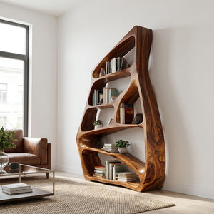 Modern Freeform Bookshelf For Living Room