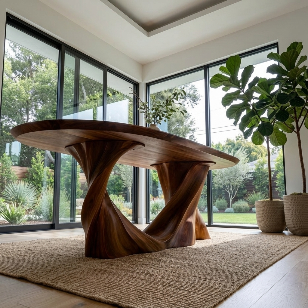 Modern Sculptural Dining Table Furniture For Dining Room