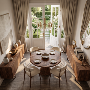Contemporary Dining Table With Spiral Pedestal For Family Dining Room