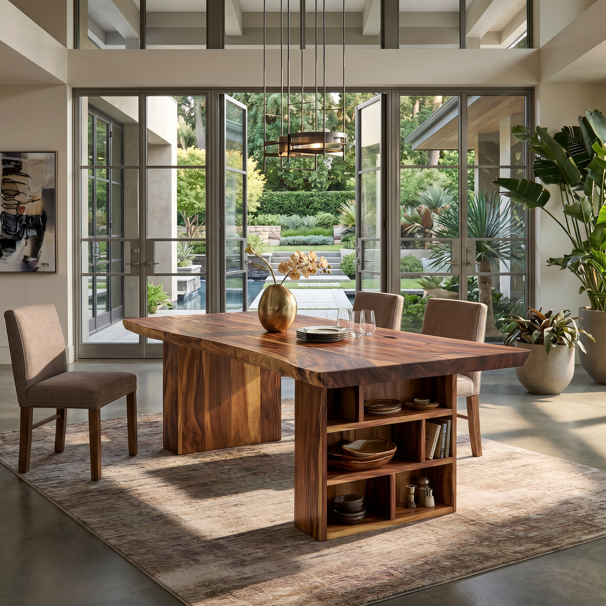 Modern Kitchen Table With Storage Cabinet