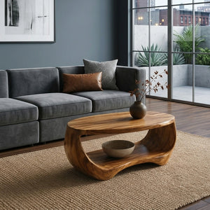 Modern Coffee Table Oval Shape For Living Room