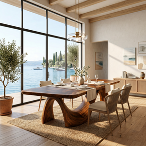Minimalist Irregular Dining Table For Apartment Dining Area