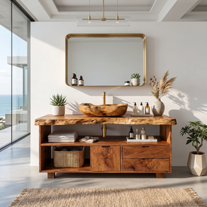 Modern Mid Century Vanity For Bathroom Makeover