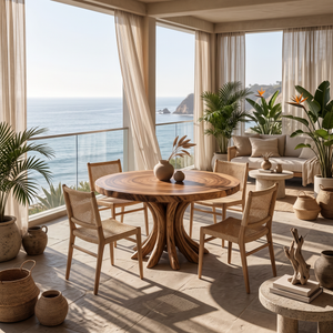 Organic Round Dining Table Inspired Tree Root Base For Dining