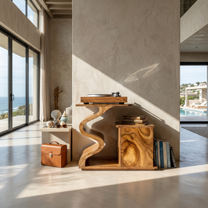 Modern Sculptural Turntable Stand Audio Lounge