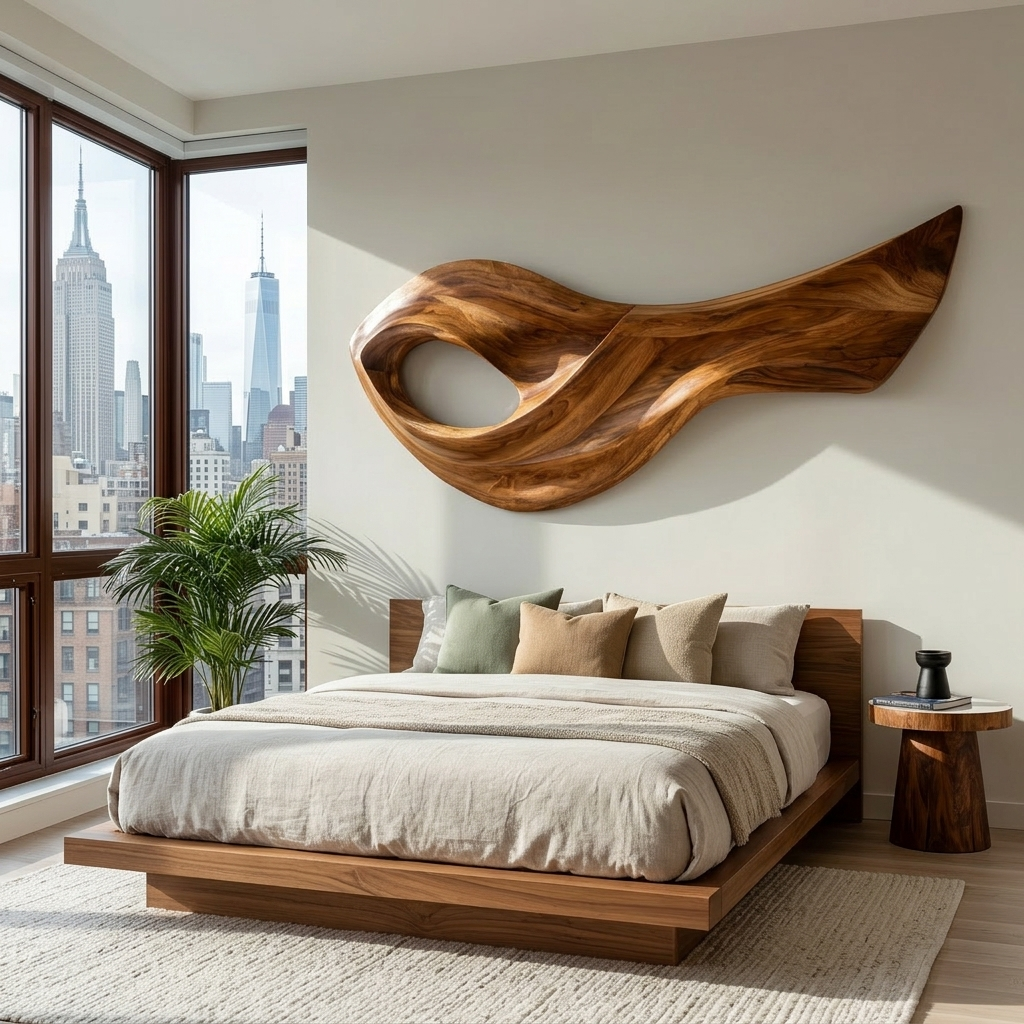 Contemporary Wood Wall Sculpture Art For Wall Decor
