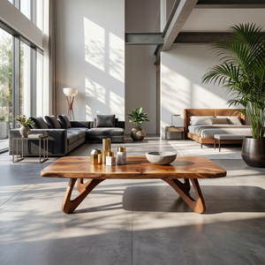 Minimalist Curved Coffee Table For Modern Home