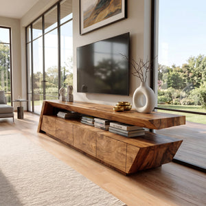 Modern Geometric TV Stand For Living Room