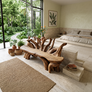 Mid Century Wooden Bench Outdoor Decor For Sleek Exteriors