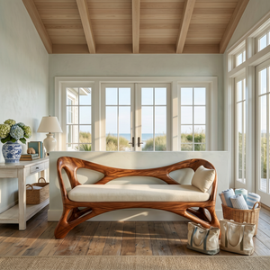Handcrafted Wooden Bench Boutique Hotel