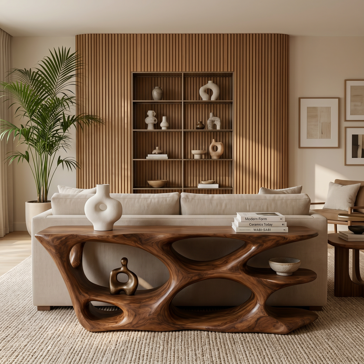 Designer Wooden Console Table For Luxury Living Room