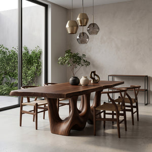 Rustic Sculptural Dining Table For Dining Room