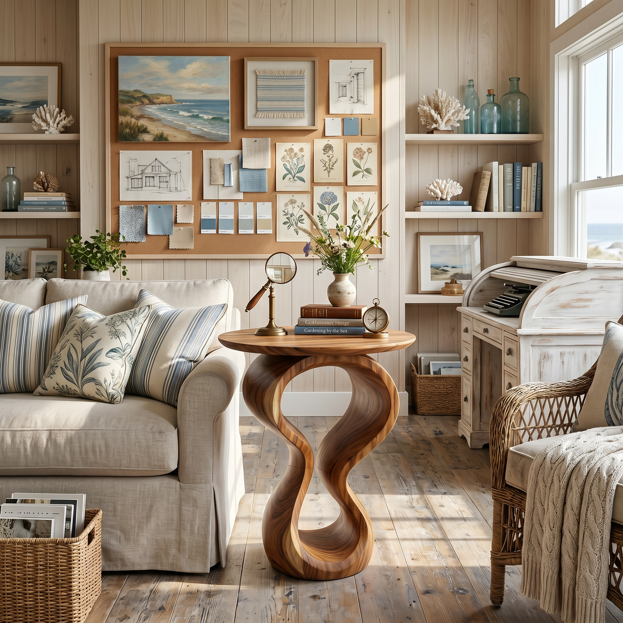 Organic Twisted End Table Villa Living Room