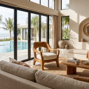 Organic Modern Statement Chair Luxury Living Space
