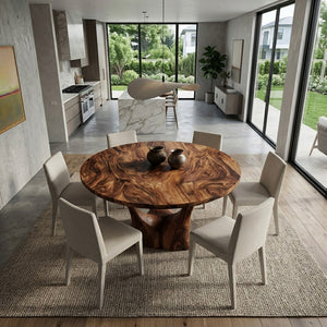 Modern Round Sculptural Dining Table For Kitchen Furniture