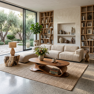 Mid Century Solid Wood Table For Cozy Interiors