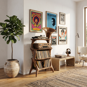 Mid Century Vinyl Cabinet For Livingroom Display