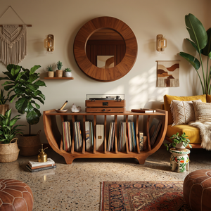 Contemporary Vinyl Storage Stand For Apartment Interior Space