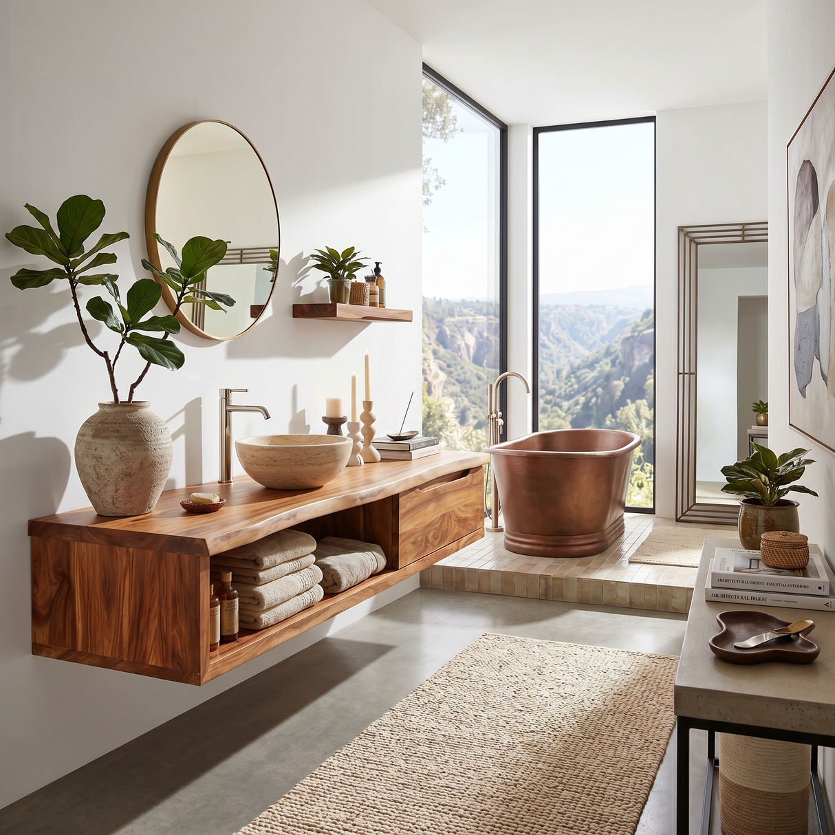 Scandinavian Bathroom Storage Cabinet Family Bathroom