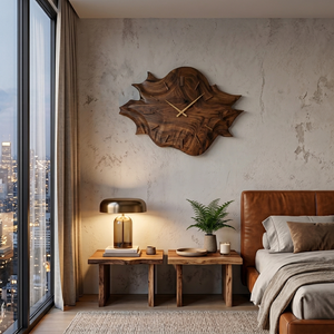 Artistic Wooden Wall Clock For Modern Apartment Living Room