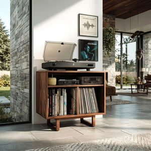 Modern Natural Wood Record Player Cabinet For Living Room Decor