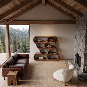 Modern Curved Shelf For Holiday Decoration