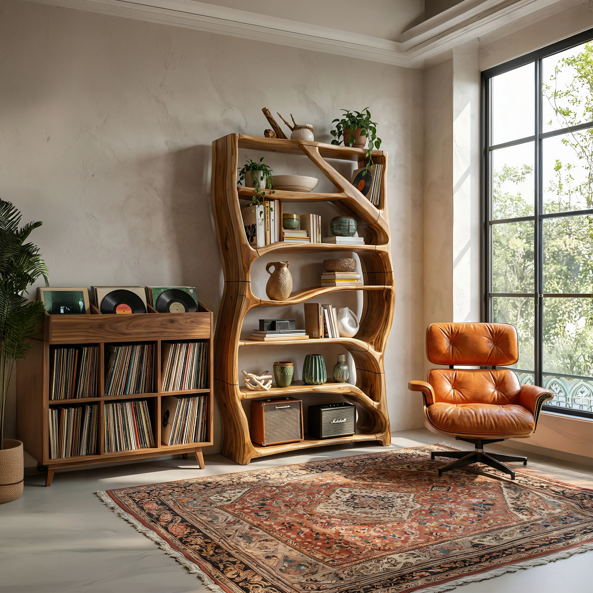 Minimalist Handcrafted Bookshelf Storage Organizer For Small Space