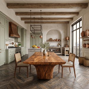 Minimalist Slab Dining Table For Compact Dining Area