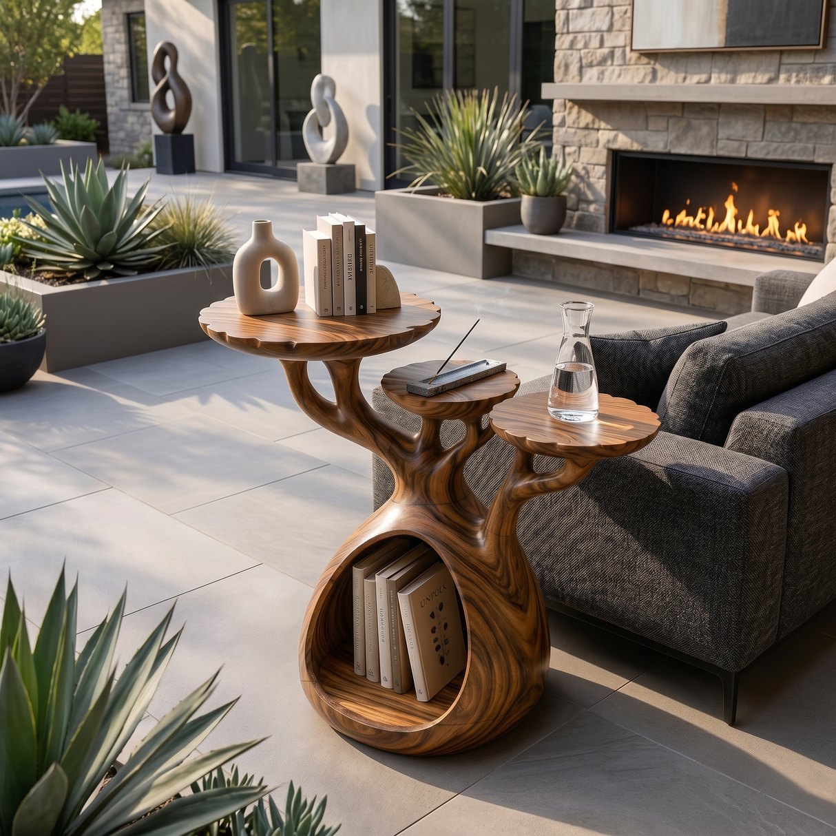Japandi Multi Level Side Table Lakeside Living Room