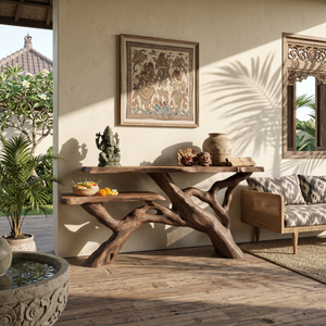 Garden Natural Wood Entryway Bench Table For Room Styling