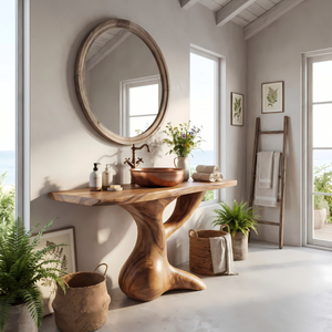 Handcrafted Solid Vanity For Timeless Bathroom Use