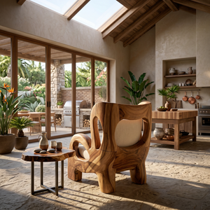 Luxury Contemporary Lounge Chair Poolside Reading Nook