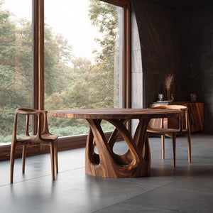 Contemporary Open Base Dining Table For Breakfast Nook