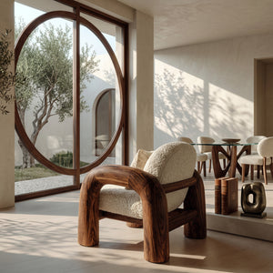Contemporary Wooden Armchair For Reading Corner