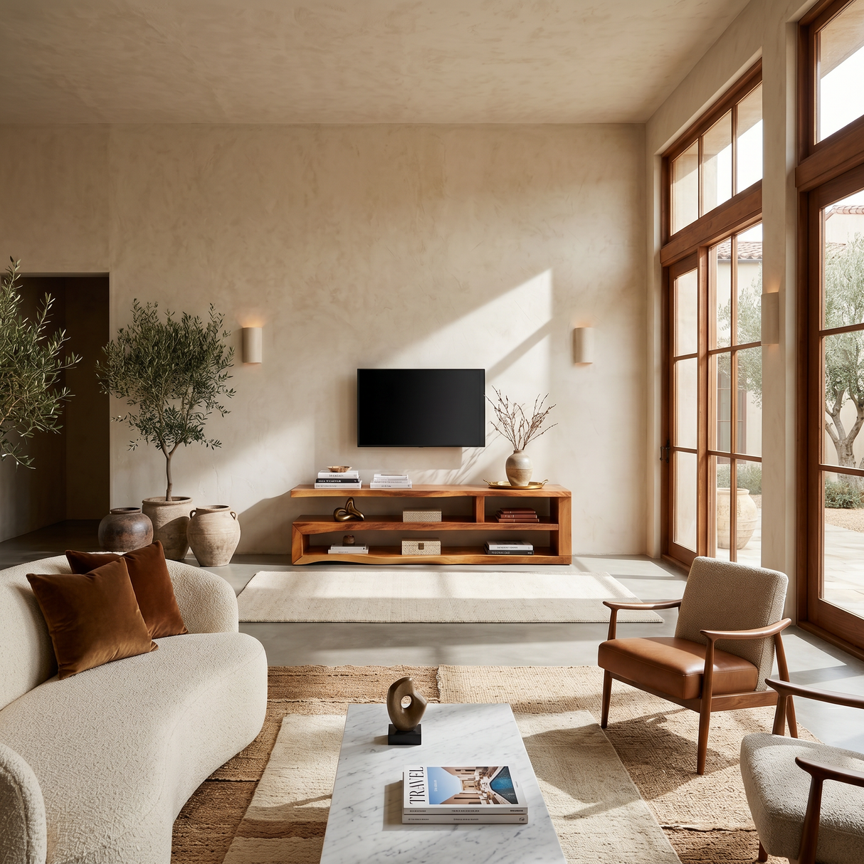 Scandinavian Minimal TV Stand For Studio Interior