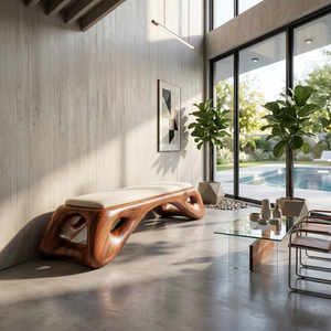 Organic Modern Entryway Bench Luxury Residence